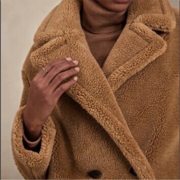 Banana Republic Faux Fur Teddy Coat. NWT - Picture 3 of 11